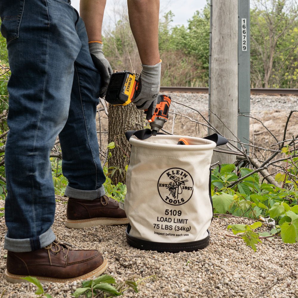 Klein 12-Inch Molded Bottom Canvas Bucket