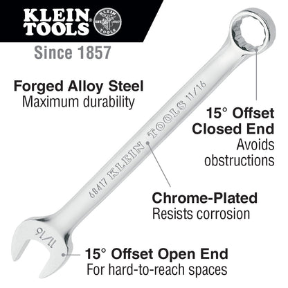 Klein Wrench Set 12 - Piece Combination Lineman Wrench Kit - 68404 - J.L. Matthews Co., Inc.