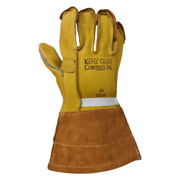 Kunz Slip On Buckskin Work Gloves Linemen Leather Gloves 400