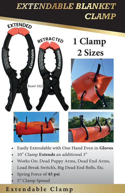 Line Work Extendable Blanket Clamp Insulated Pins - 1022 