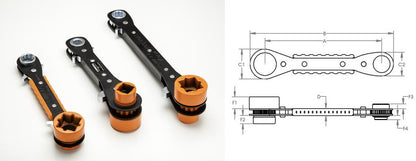 Lowell Dual End Distribution Lineman's Wrench 