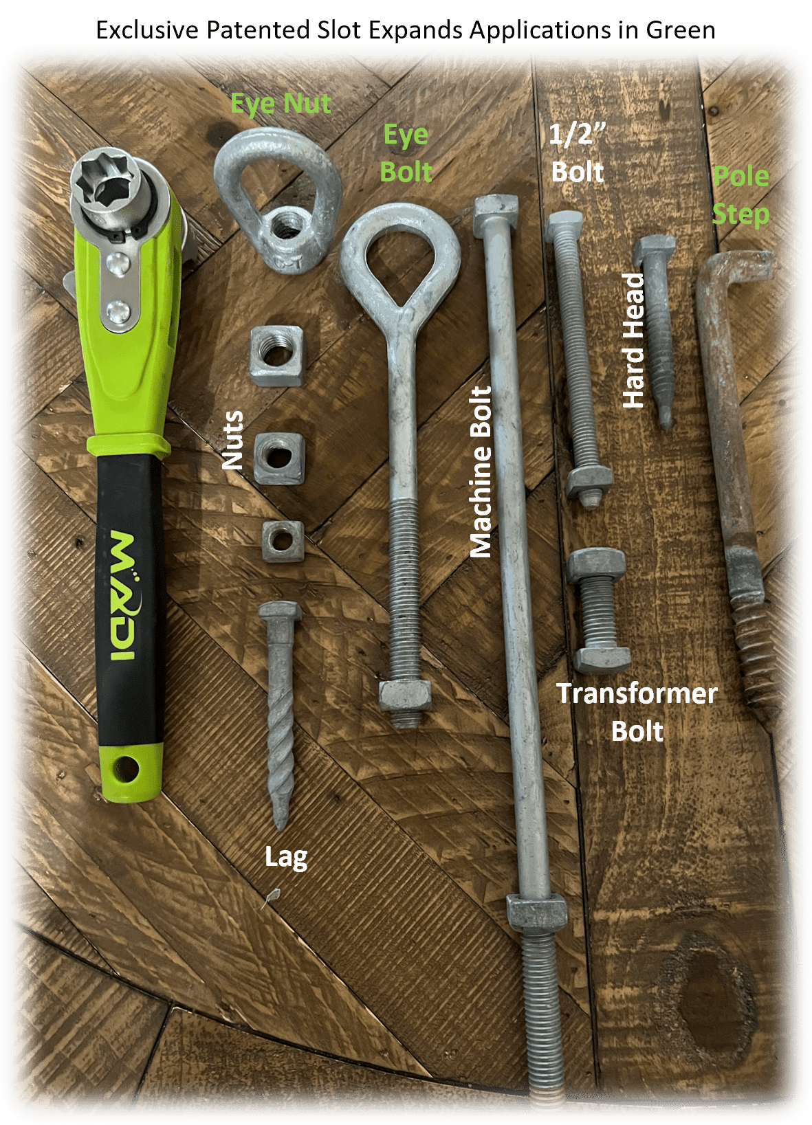 MADI 5 - in - 1 Slotted Big Wrench Insulated Lineman Wrench BWS - 5 - J.L. Matthews Co., Inc.