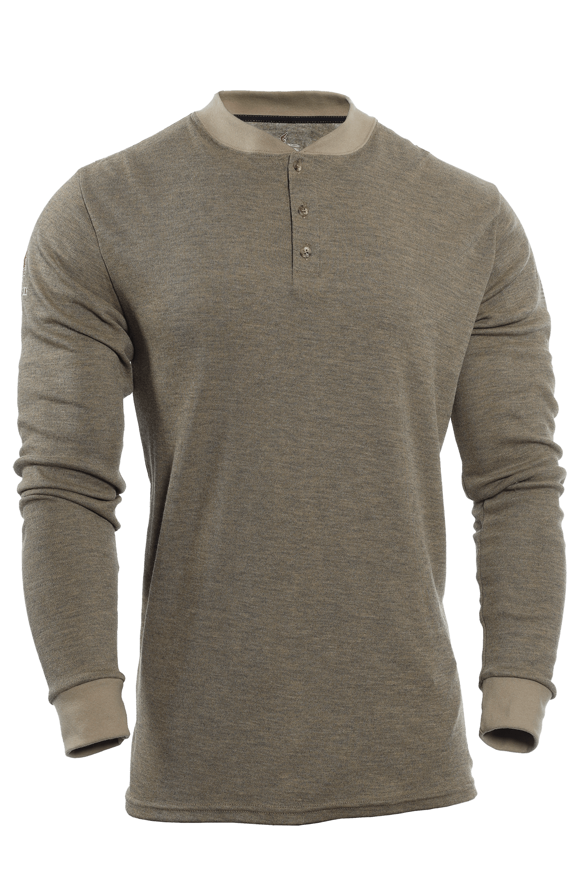 NSA DRIFIRE FR Long Sleeve Henley Mens Shirt - Tan