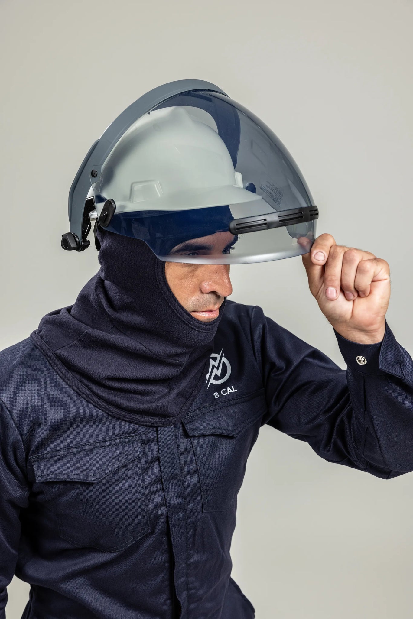 NSA Enespro® 12 cal Hover XTR™ Series Faceshield with Hard Hat - ENH12TRHAT - Arc Flash Face Shield