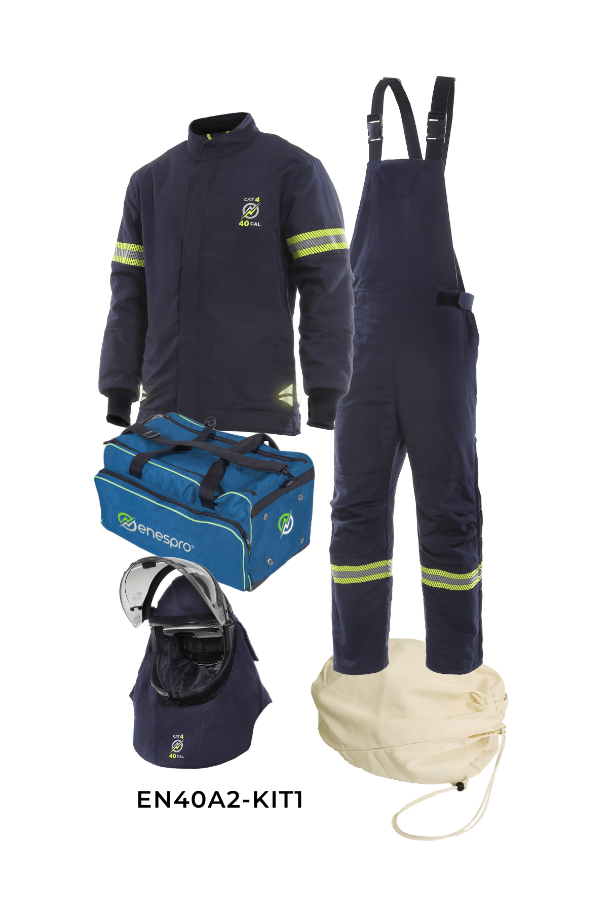 NSA - Enespro® Airlite Ascend™ 40 Cal Arc Flash Kit with Lift Front Hood - EN40A2 - Arc Flash Kit