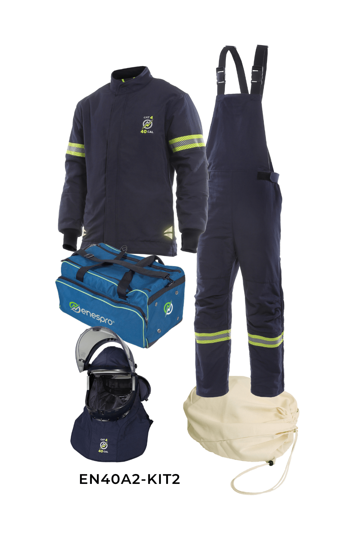 NSA - Enespro® Airlite Ascend™ 40 Cal Arc Flash Kit with Lift Front Hood - EN40A2 - Arc Flash Kit