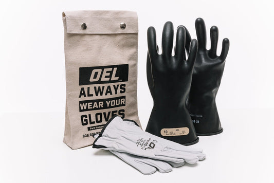 OEL Class 00 Rubber Glove Kit 11" Linemens Gloves - IRG - 00 - 11 - B - K - J.L. Matthews Co., Inc.