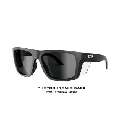 Outrigger Z87+ Matte Black Photochromic - eyewear-J.L. Matthews Co., Inc.