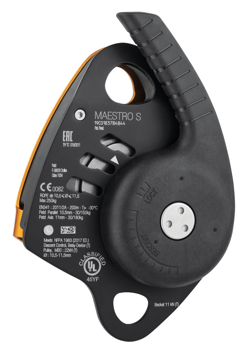 Petzl Maestro S Descender w/Integrated Progress Rope Pulley - D024AA00 - J.L. Matthews Co., Inc.