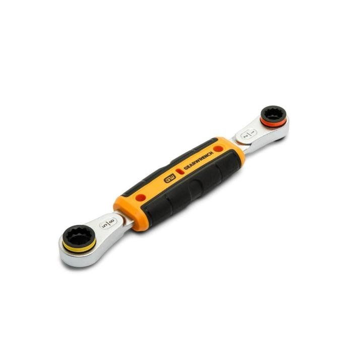 PRE-ORDER - Gearwrench 1/2" x 5/8" Lineman 2-in-1 Insulated Ratcheting Box Wrench - GWULRW1258 - Wrenches-J.L. Matthews Co., Inc.