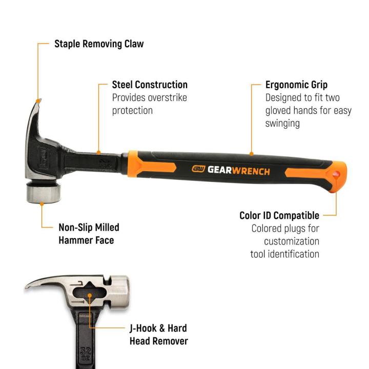 Pre-Order Gearwrench 32 oz Multi-Function Steel Lineman Hammer - GWHSLNM32 - Hand Tool-J.L. Matthews Co., Inc.