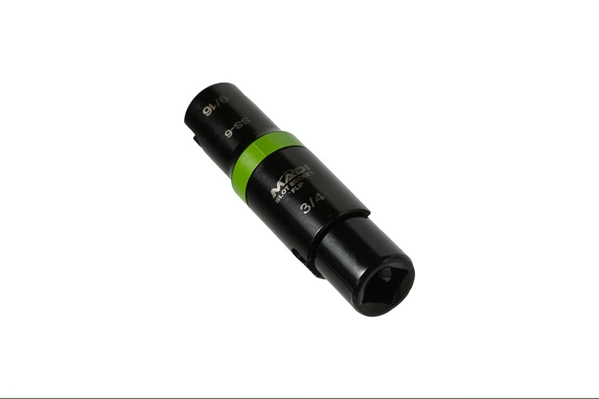 PRE-ORDER - MADI Slot Socket™ Deep Flip Impact 3-in-1 Hex: 9/16" and 3/4" - SS-6 - Sockets-J.L. Matthews Co., Inc.