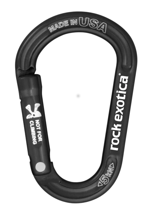 Rock Exotica RockX Carabiner Clip Black Snap Hook - C7NL-B