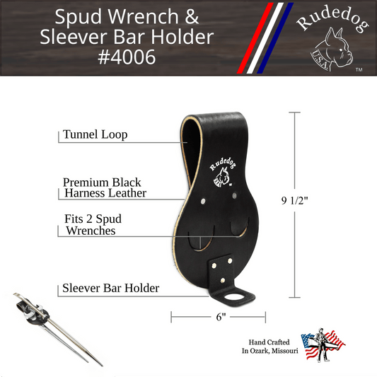 RudeDog USA Wrench & Sleever Bar Holder Leather Holders-4006