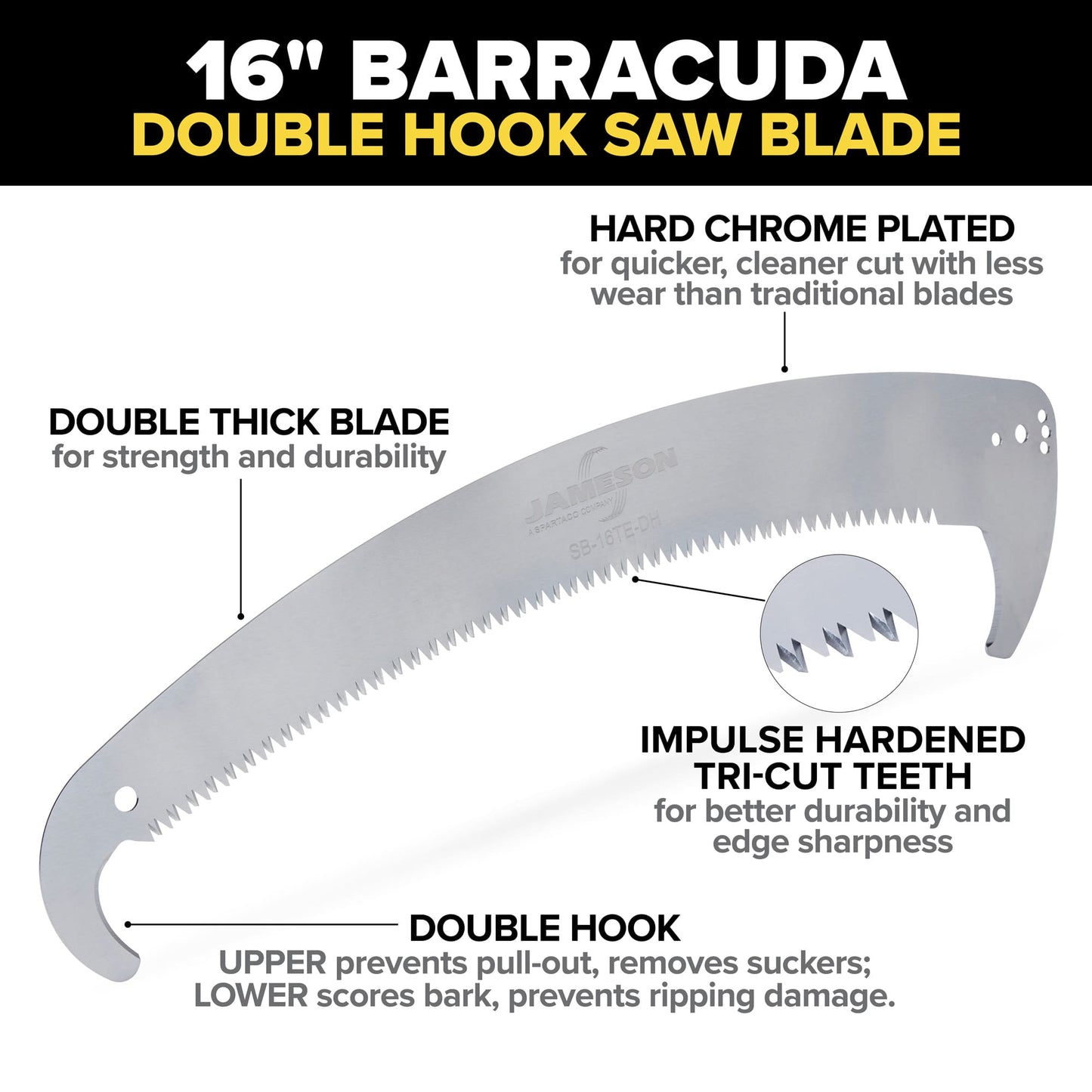 Jameson Barracuda Double-Hook  Saw Blade
