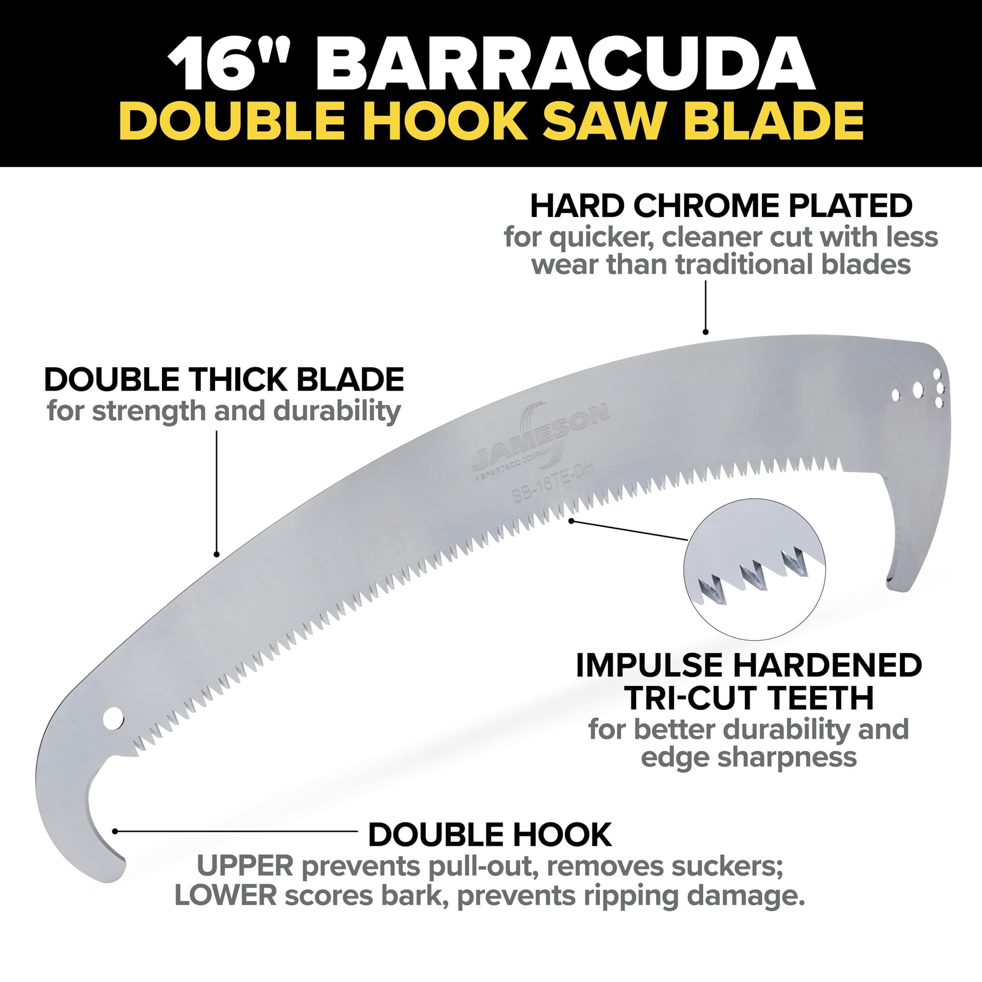 Jameson Barracuda Double-Hook  Saw Blade