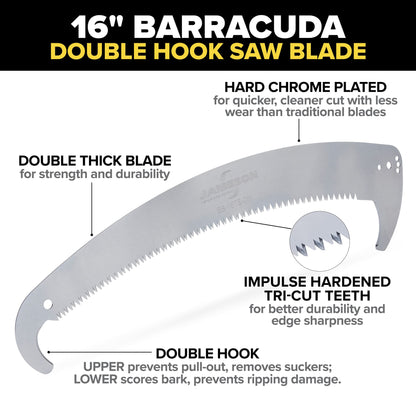 Jameson Barracuda Double-Hook  Saw Blade