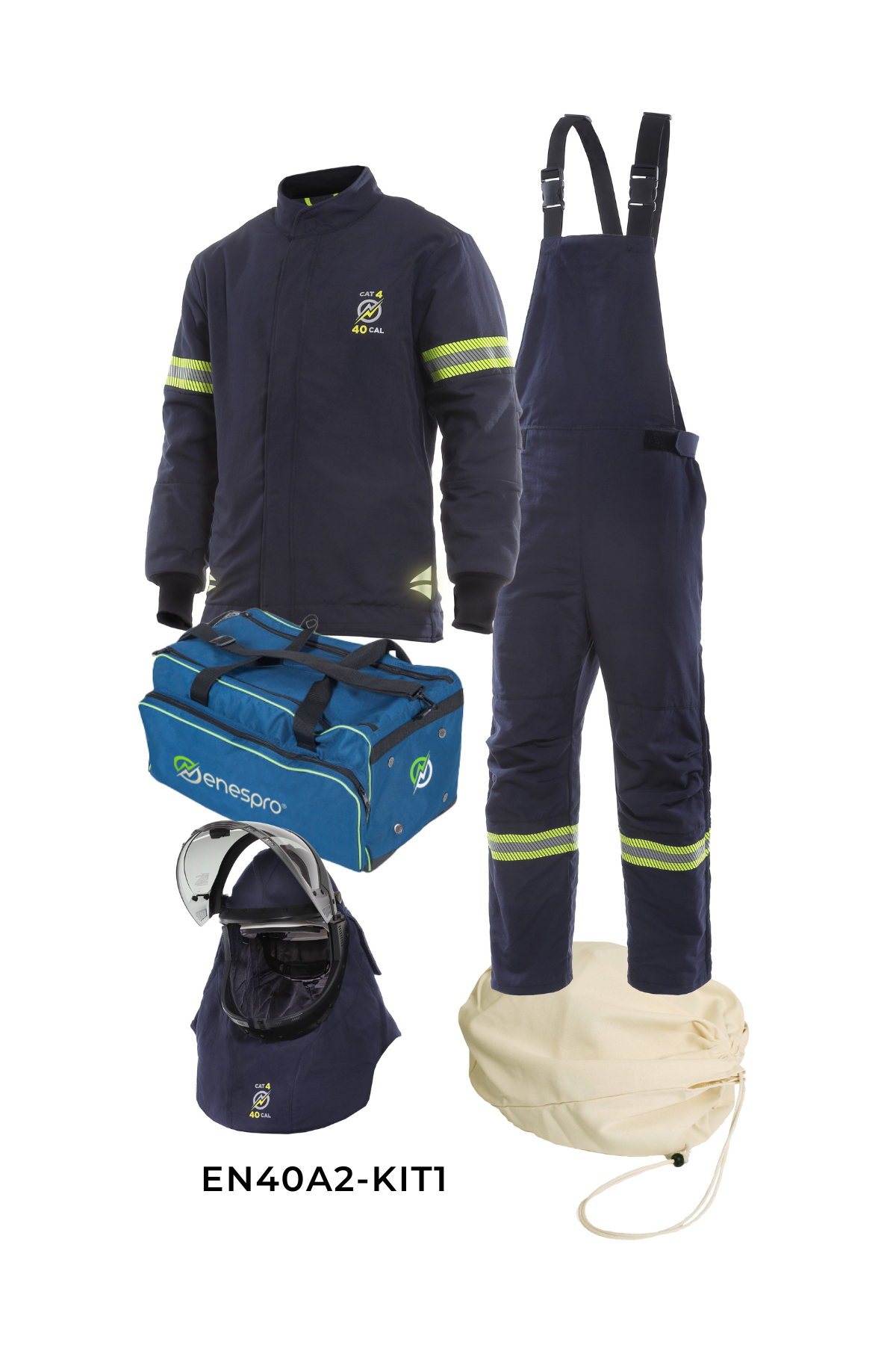 NSA - Enespro® Airlite Ascend™ 40 Cal Arc Flash Kit with Lift Front Hood - EN40A2
