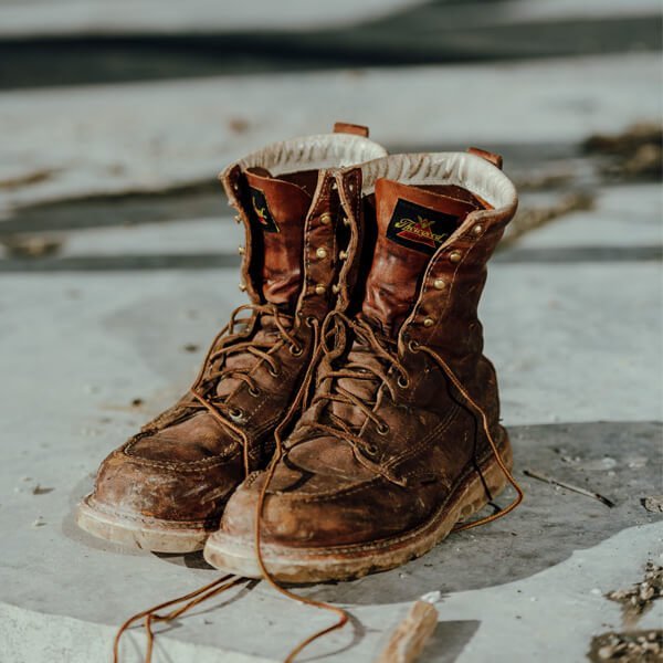 thorogood tobacco boots American Heritage 6" Moc Toe Soft Toe Work Boot (Men) tanned leather upper 4 month review} Thorogood 8