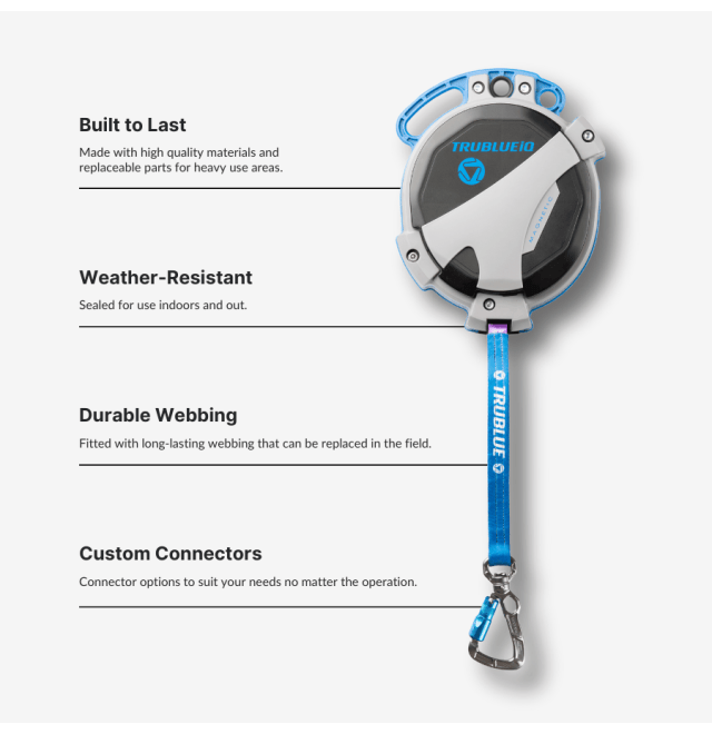 TRUBLUE iQ Auto Belay - 12.5m (41ft) - Steel Carabiner - 12814 - 01 - Lanyards