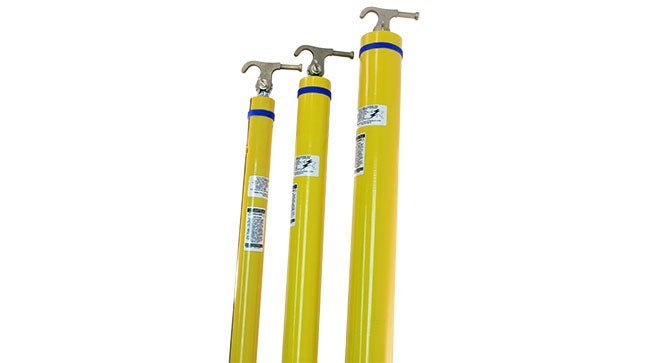 Hot Stick Ride Utility Solution 40' BLUE STRIPE Telescopic Hotstick-USTS-040