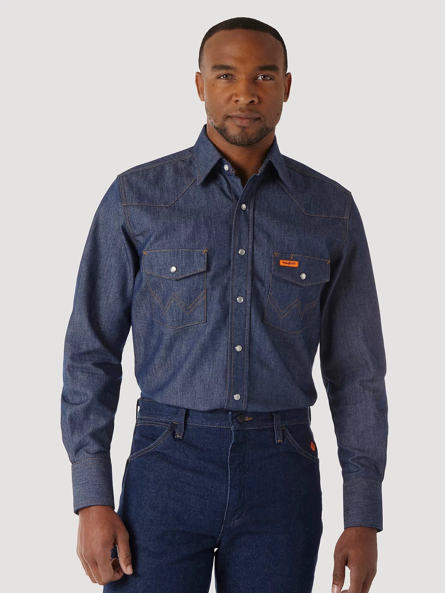 Wrangler FR Shirt Long Sleeve Denim Work Shirt - FR12127