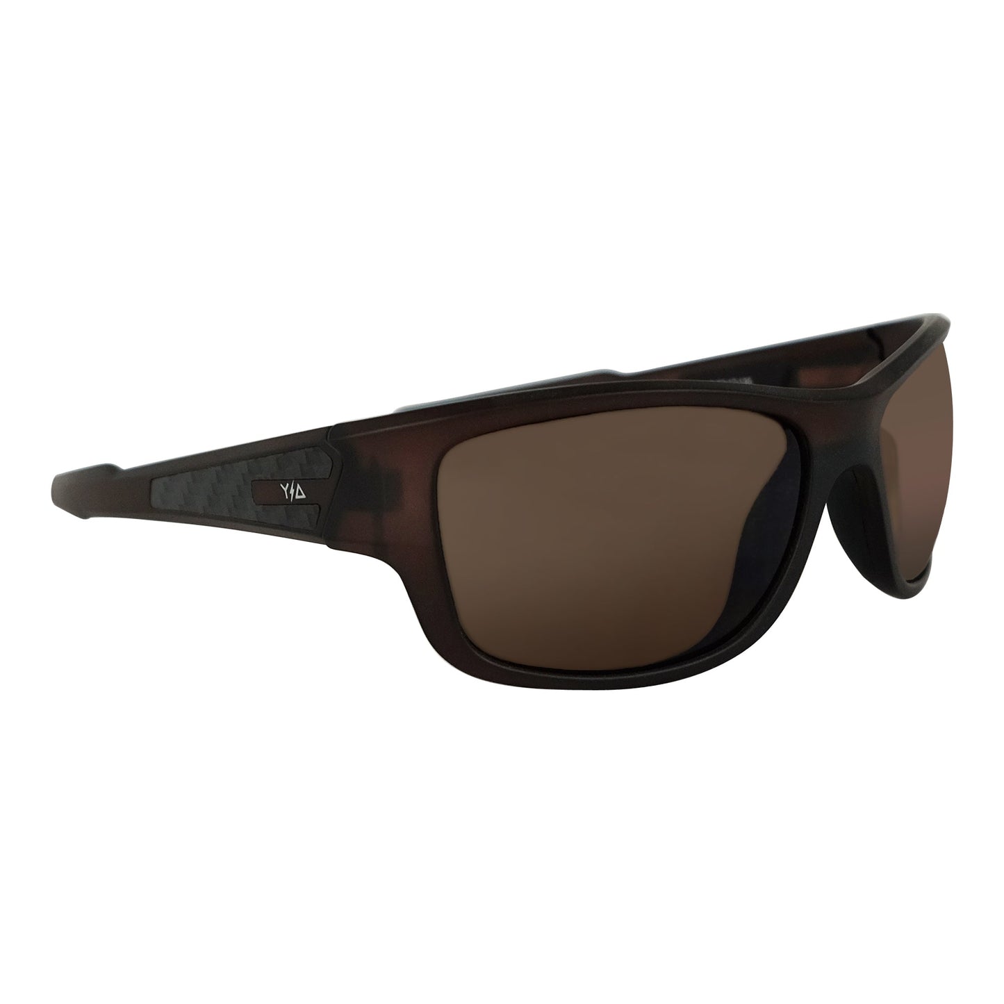 Wye Delta Grip Brown Safety Sunglass w/Cylinder Packaging Case 