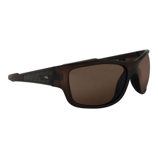 Wye Delta Grip Brown Safety Sunglass w/Cylinder Packaging Case 