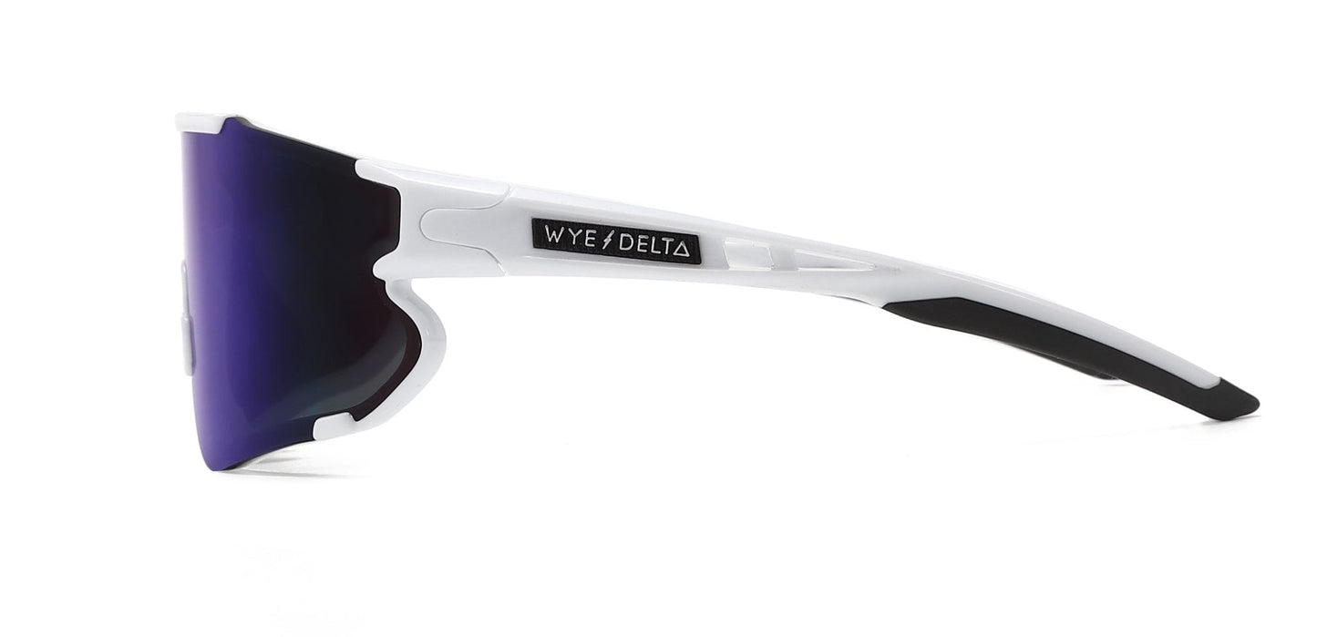 Wye Delta White Deep Blue Mirror Safety Sunglass