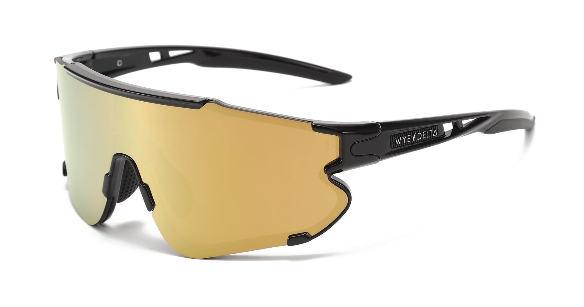 polarized safety goggles Wye Delta Z87+ HiViz 2.0 Black Gold Mirror Polarized