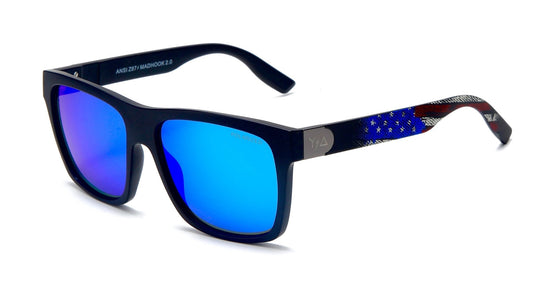 Wye Delta Sunshades Z87 Madhook 2.0 LR Patriots Polarized Sunglass