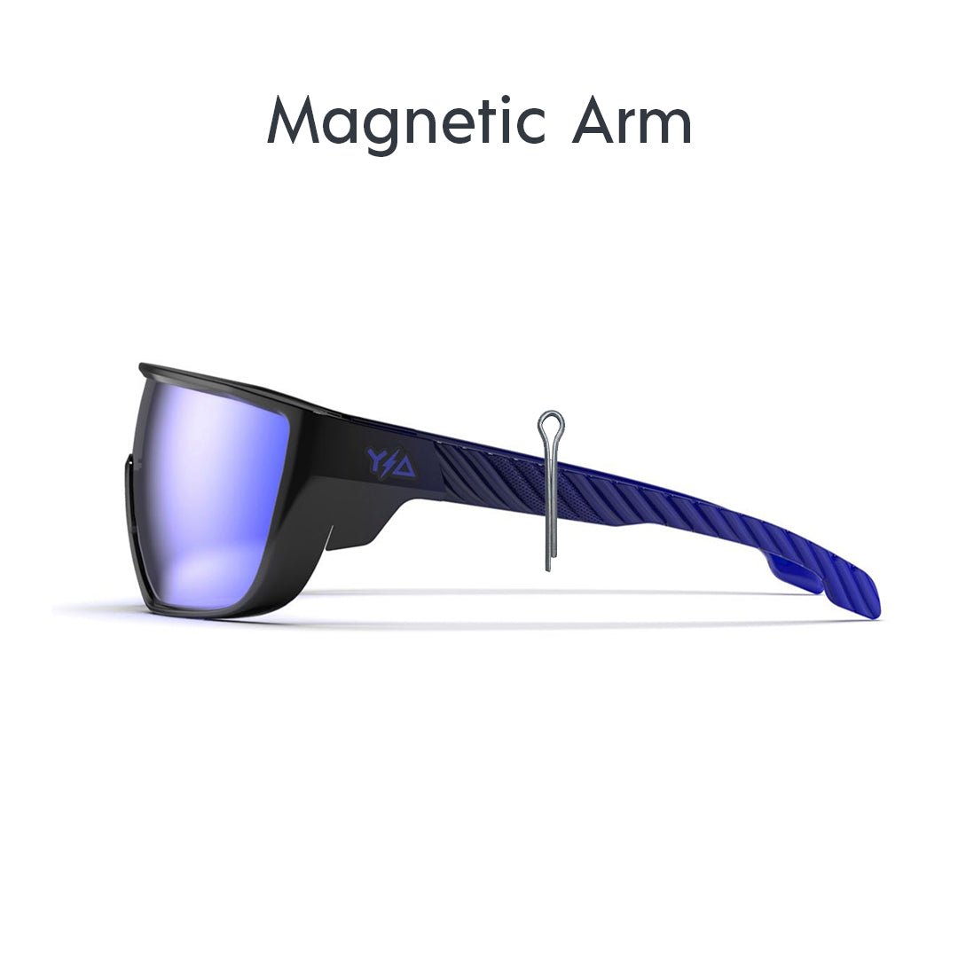 Wye Delta Z87+ Conductors Deep Blue Mirror Sunglass w/Magnetic Arm - J.L. Matthews Co., Inc.