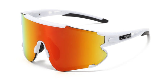 Wye Delta Z87+ HiViz Sunshades White Red Revo Safety Sunglasses 