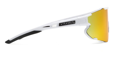 Wye Delta Z87+ HiViz Sunshades White Red Revo Safety Sunglasses - J.L. Matthews Co., Inc.