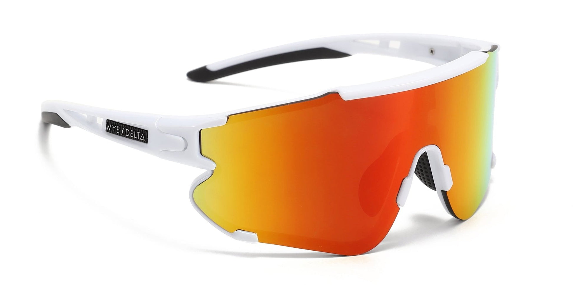 Wye Delta Z87+ HiViz Sunshades White Red Revo Safety Sunglasses - J.L. Matthews Co., Inc.