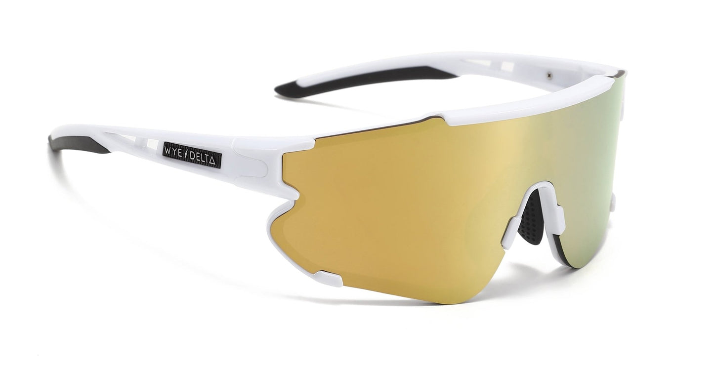 Wye Delta Z87+ HiViz White Gold Mirror Polarized Safety Goggles - J.L. Matthews Co., Inc.