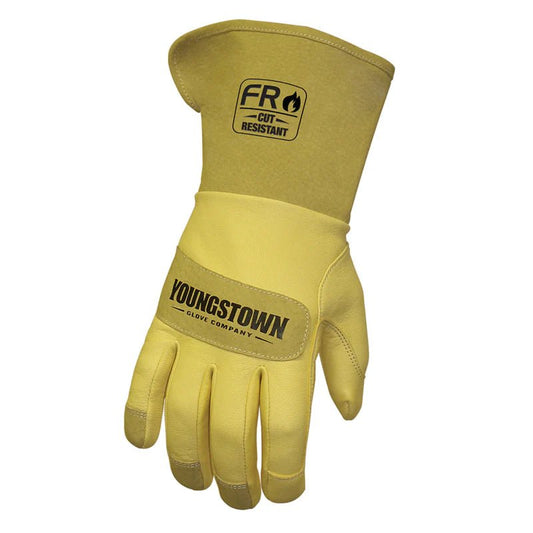 Youngstown FR Leather Utility Wide - Cuff Working Handgloves - 12 - 3275 - 60 - DISCONTINUED - J.L. Matthews Co., Inc.