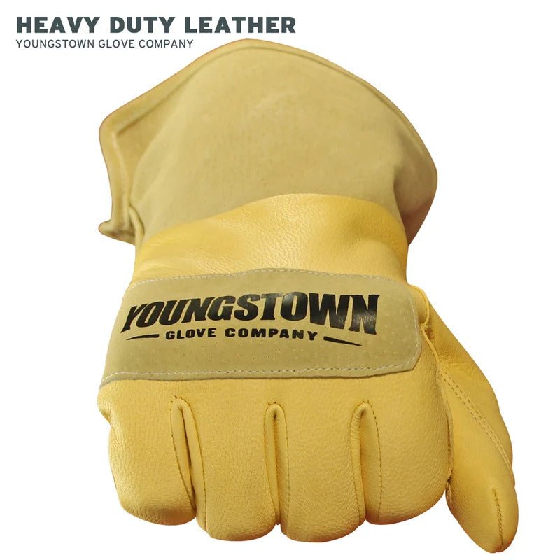 Youngstown Leather Utility Wide-Cuff Gloves