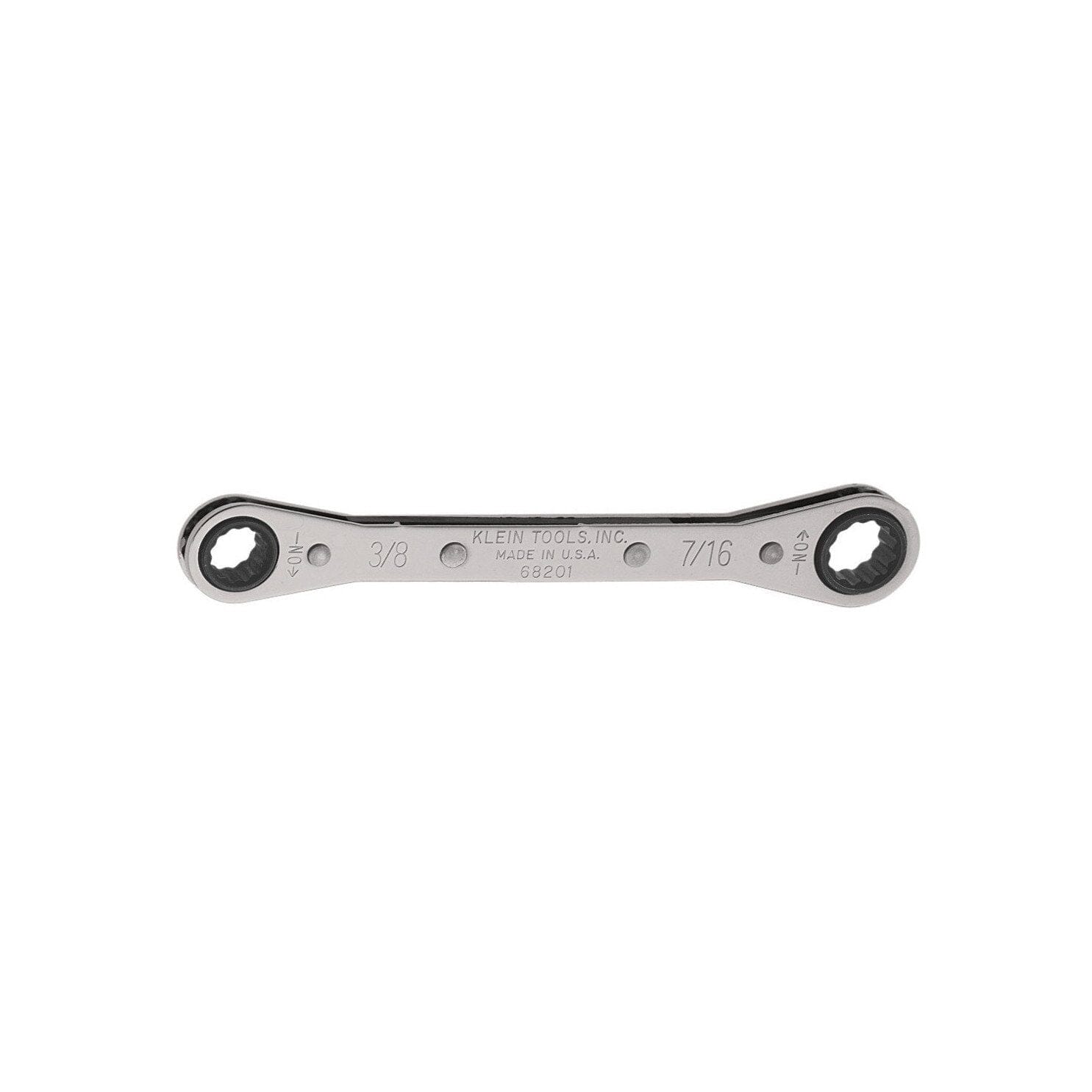 Klein Ratcheting Box Wrench - 3/8'' x 7/16'' - 68201 Wrenches Klein Tools 