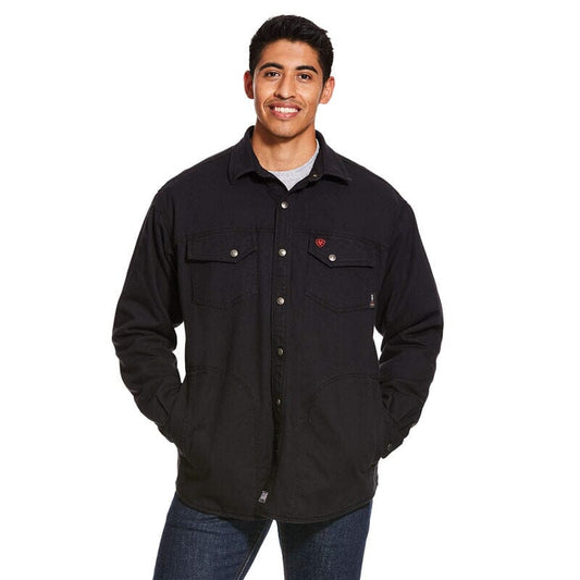 Ariat FR Rig Shirt Jacket- 10027927 Clothing Ariat Large Black 