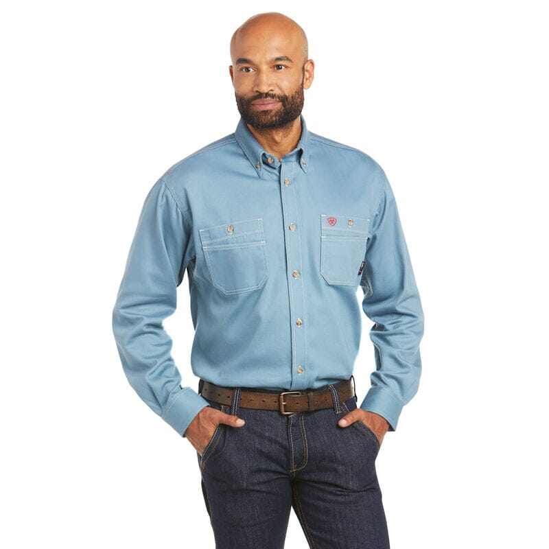 Ariat FR Vented Work Shirt Clothing Ariat Large Steel Blue 