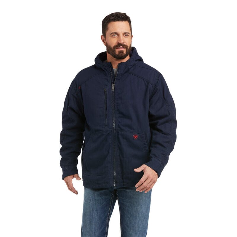 Ariat FR DuraLight Stretch Canvas Jacket-10037640 Clothing Ariat Large Navy 