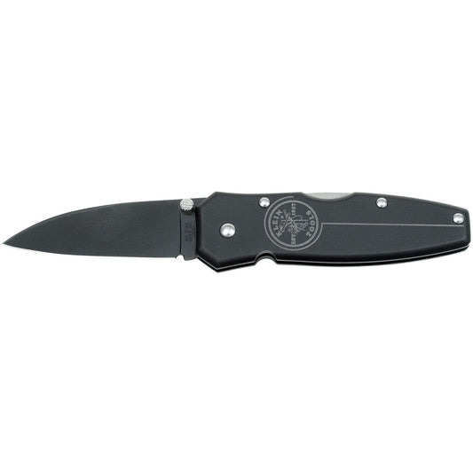 Klein Black Lightweight Lockback Knife - 2-1/4'' Drop Point Blade - 44000-BLK Knives Klein Tools 