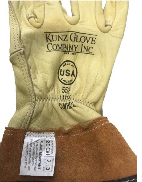 Kunz Gloves Cuff Cowhide Drivers Work Glove 