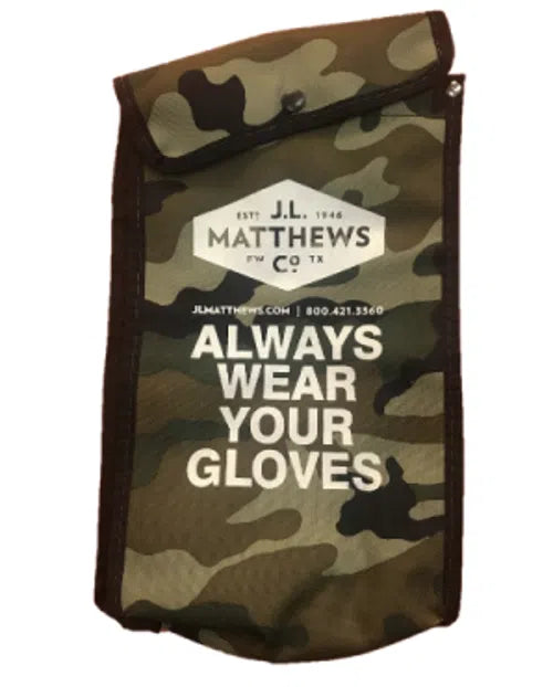 J.L. Matthews Canvas Glove Bag Lineman Glove Chamber 19"- 23-180 Bags J.L. Matthews Camo 