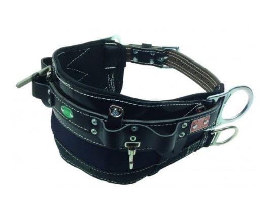 Bashlin Linemans Belt D-Ring Tool Belt w/Leather Comfort Cushion- Black