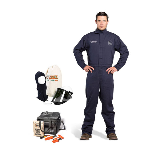 OEL 12 Cal Arc Flash PPE Coverall Kit-HeadGear - AFW12-NFC