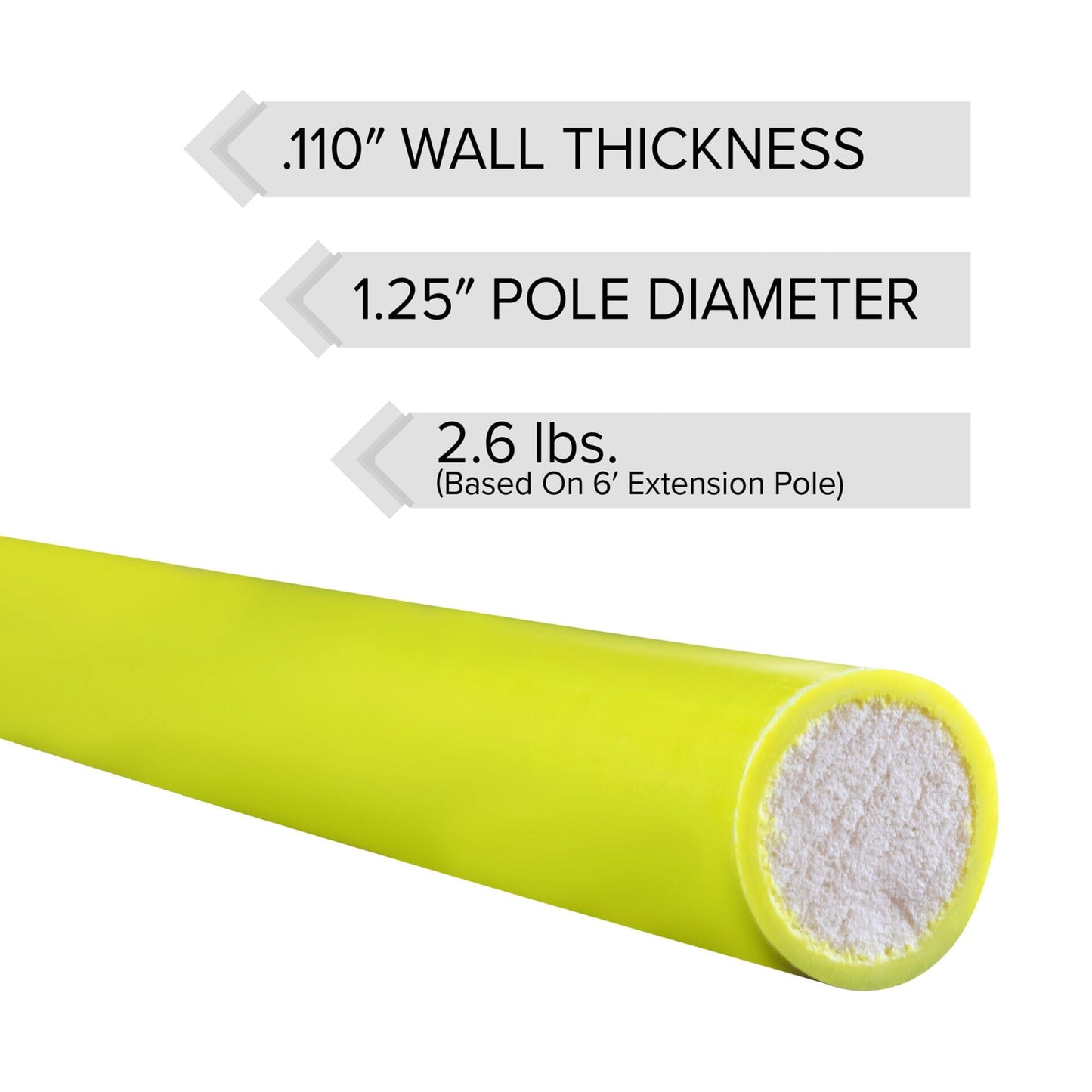 Jameson Foam Core Extension Pole 6' Fiberglass Poles - 2