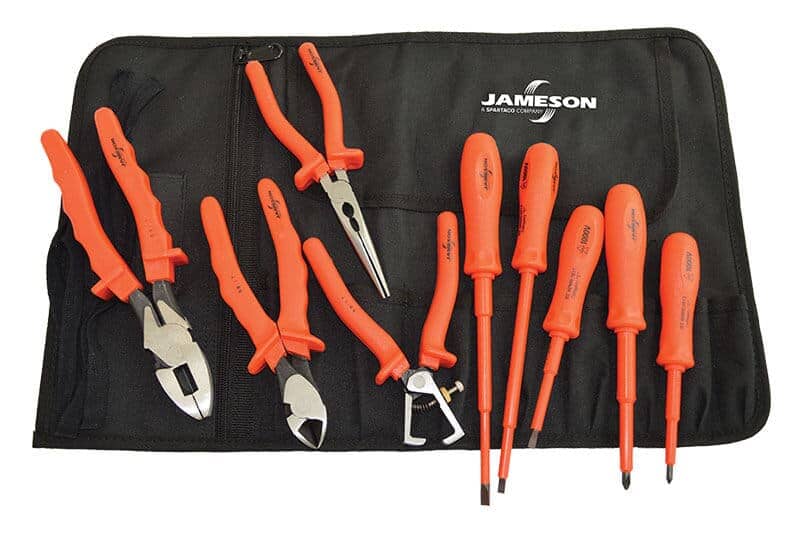 Jameson Insulated Tool Kit 9-Piece Electricians - JT-KT-00001 Insulated Tools Jameson Tools 