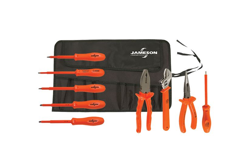 Jameson Insulated Tool Kit 9-Piece Electricians - JT-KT-00006 Insulated Tools Jameson Tools 
